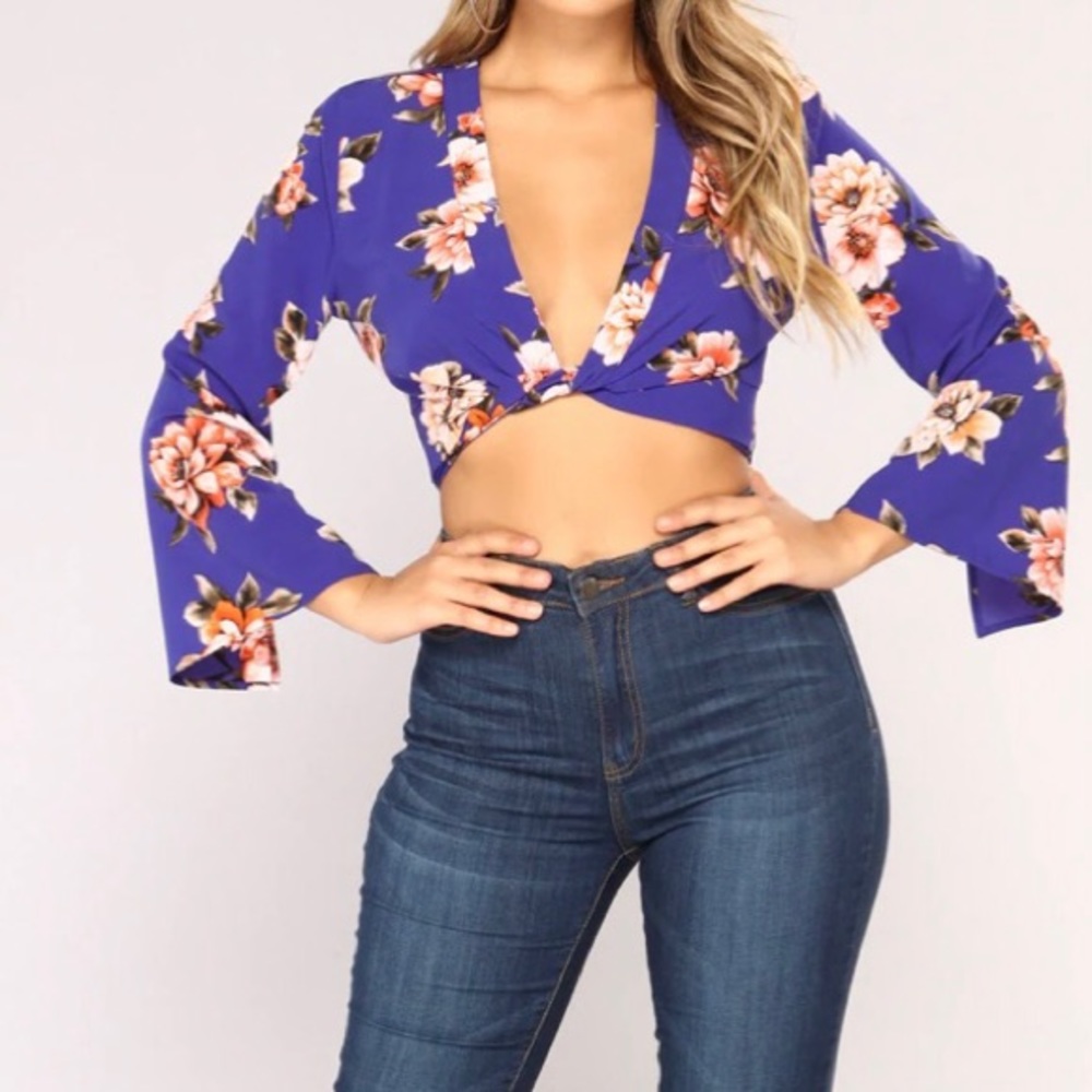 FASHION NOVA Floral Crop Top